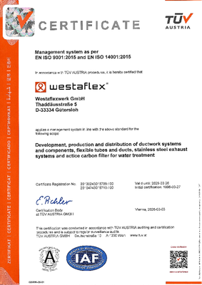 ISO 14001 Certificate WESTAFLEX